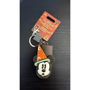 NEW 2025 Disney Parks Mickey Mouse Halloween Wizard Sanitizer Holder Keychain